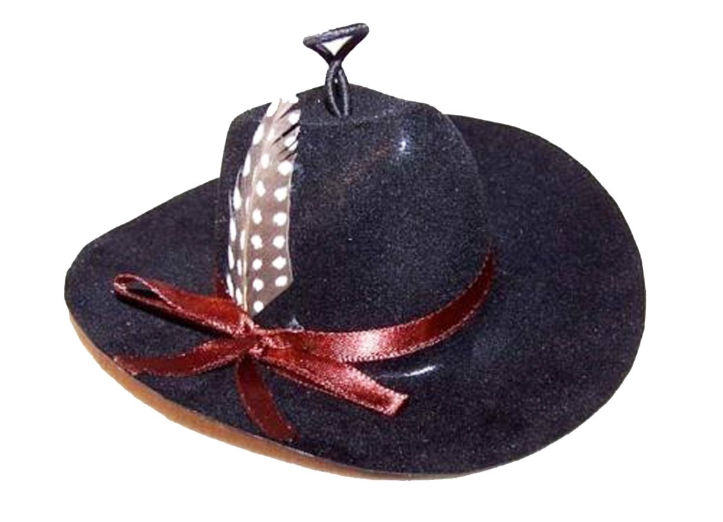 2 Mini Western Cowboy Hat with Feather 
