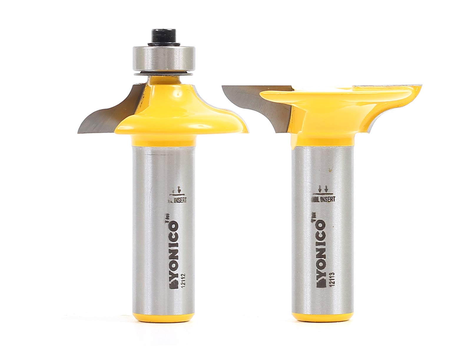 Yonico 12221 Medium Ogee 2 Bit Matching Entry Door Profile Router Bit Set 1/2-Inch Shank