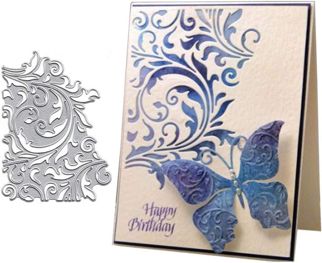 Vintage Flower Cutting Dies for Card Making，Cutting Dies Cut Stencils for DIY Scrapbooking Photo Album Decorative Embossing Paper Dies for Card Making Templated+Cute Brooch Pin