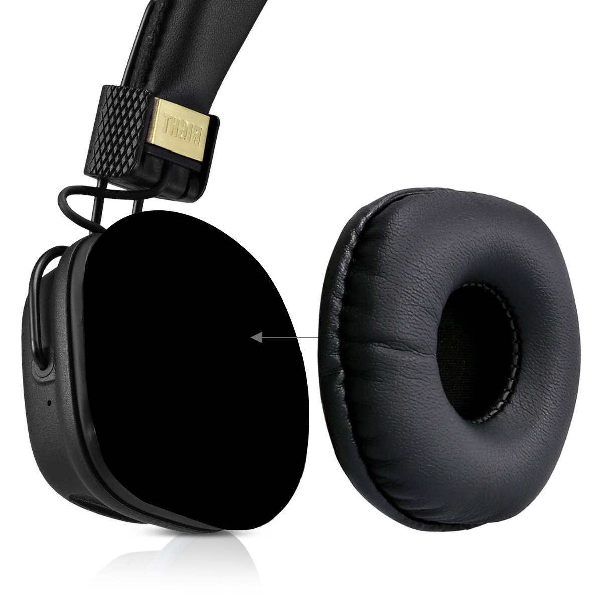Accessori audio e video kwmobile 2x Auricolari di ricambio per Marshall  Major Cuscinetti sostitutivi cuffie Over Ear in similpelle per Headphones  Major nero urban-earth.co.uk