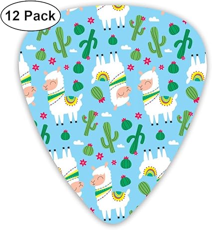 Amazon ギターアクセサリ 植物とかわいいアルパカパターン ギターピック 12枚セット ピック 様々な厚さ カラフル 収納ボックス付 ギターピック 楽器 Amazon ギターアクセサリ 植物とかわいいアルパカパターン ギターピック 12枚セット ピック 様々な厚さ カラフル 収納ボックス付 ギターピック 楽器