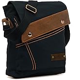 Sechunk Canvas Shoulder Bags Crossbody Bags Messenger Bags Purse Daypack for Men Women