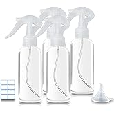 KwoKmarK Small Spray Bottles, Hair Spray Bottle 3.5oz/100ml Clear Plastic Fine Mist Travel Size Mini Empty Bottle Set Refilla