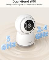 ieGeek 5MP Indoor Security Camera 2.4G/5GHz WiFi PTZ Auto-Tracking view 3