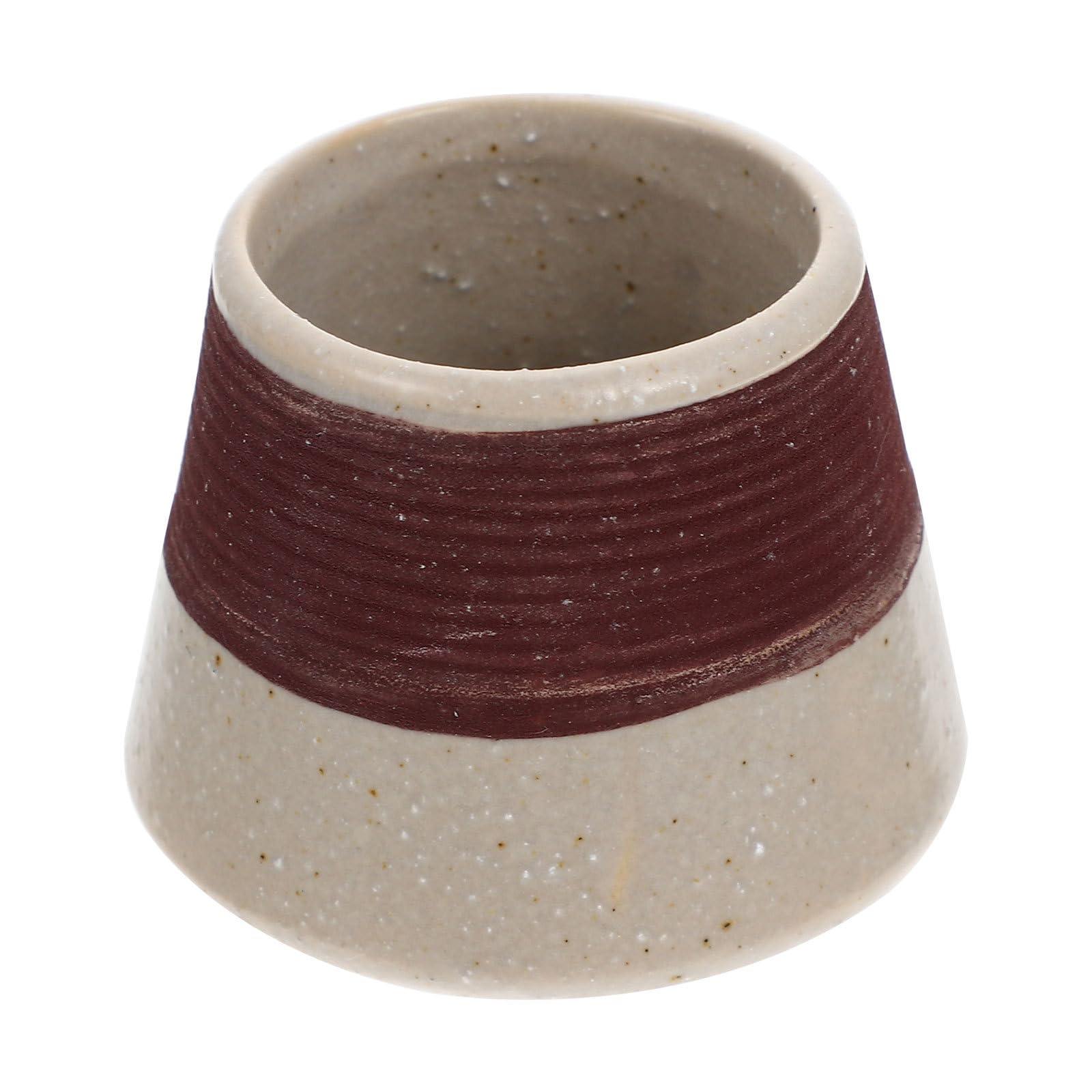 HEALLILY Ceramic Matches Container Mini Storage Jar with Striker Compact Matchstick Holder for Fireplace Mantle and Living Room Table