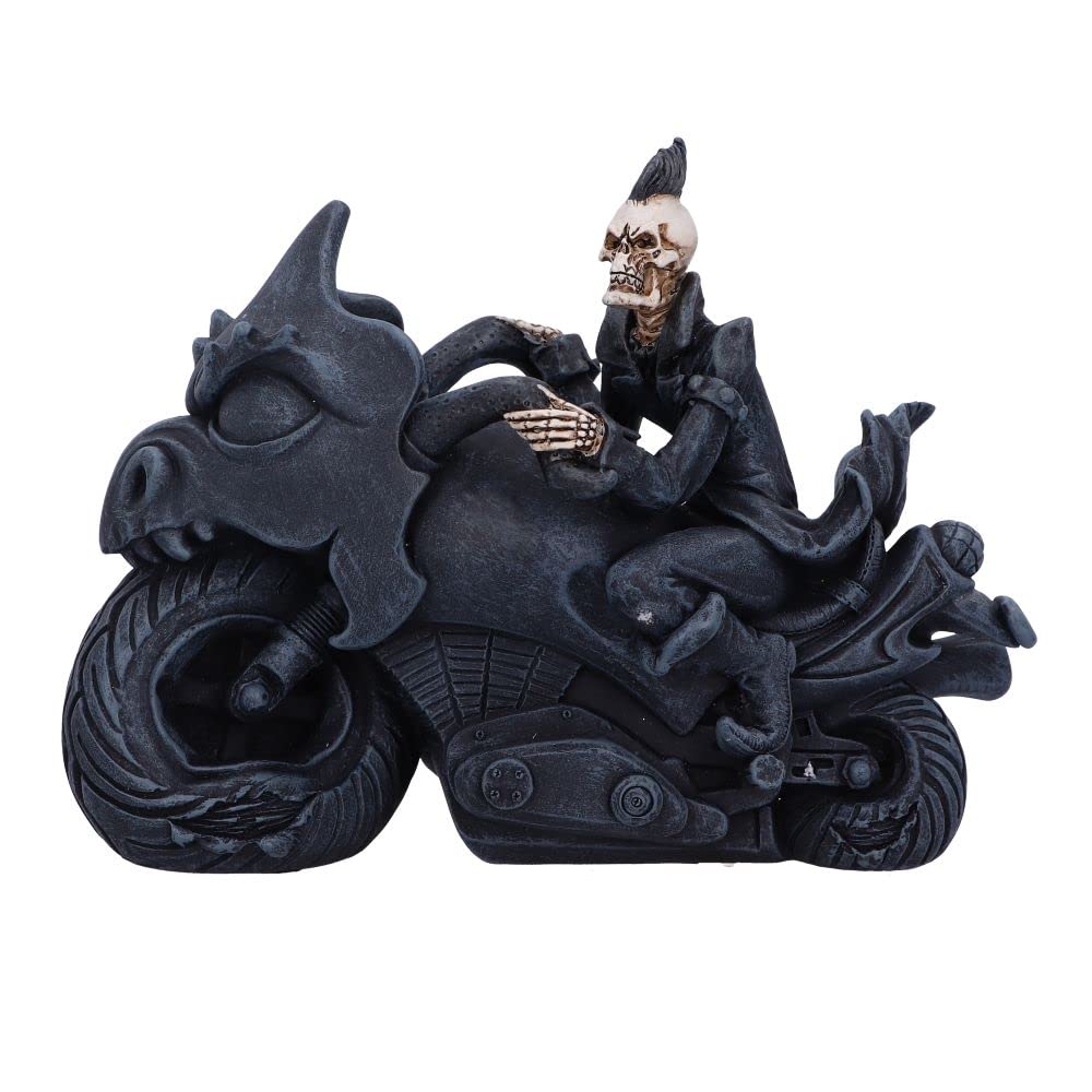 Nemesis Now Ride or Die Skeleton Biker Figurine, Black, 19cm, U5947V2