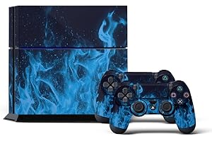 247SKINS PS4 Console Designer Skin for Sony PlayStation 4 System plus Two(2) Decals for: PS4 Dualshock Controller Ice Flame