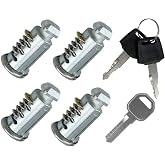 4 Pack Lock Cores Compatible with Thule One-Key System Lock Cylinders, Key Cylinder for Bike Rack, Roof Cargo, Roof Rack, Towers, Ski Rack