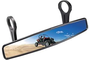 UTV Center Mirror, OFIG 15" UTV Rear View Mirror with 1.75" Clamps Compatible with Polaris RZR 800 900 1000 Turbo RZR PRO XP,
