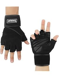 Trideer Weight Lifting Gloves 18&rdquo; Wrist Wraps Support, Pro Padded Gym Gloves Powerlifting, Cross Training, Workout, Best Men & Women (Pair)