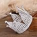 JANOU Crown Cake Topper Crystal Tiara Children Hair Ornaments for Wedding Birthday Party Cake Decoration (Silver)