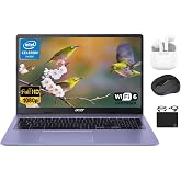 Acer Chromebook Flagship Laptop Computer Light, 15.6" FHD Display, DualCore Intel Celeron N4500, 4GB RAM, 128GB Storage (64GB eMMC+64GB Card), Wi-Fi 6, 10+ Hrs, Chrome OS +HubxcelAccessory Purple