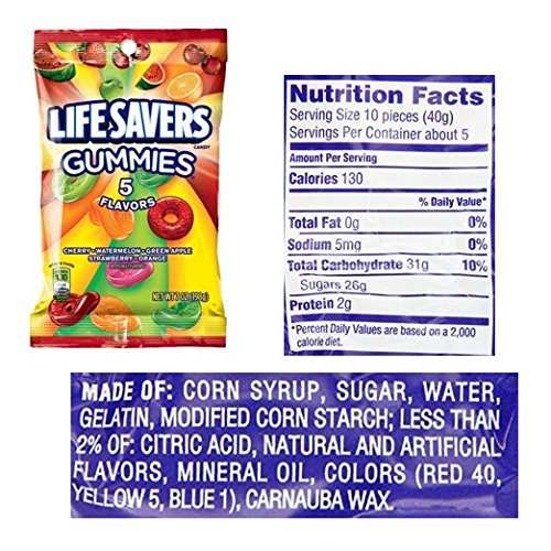 Lifesavers Gummies Candy Variety Bundle (4 Bags) featuring Tangy