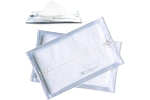 THE BUTI-BAG CO Butipods Reusable Travel Wipes Case - Portable Moisture-Retaining Pouch, Slim Holder and Convenient Container for Diaper Bag, Dispenser for Hand, Face, Makeup Removal, and Wet Wipes - Set of 2 (Clear)