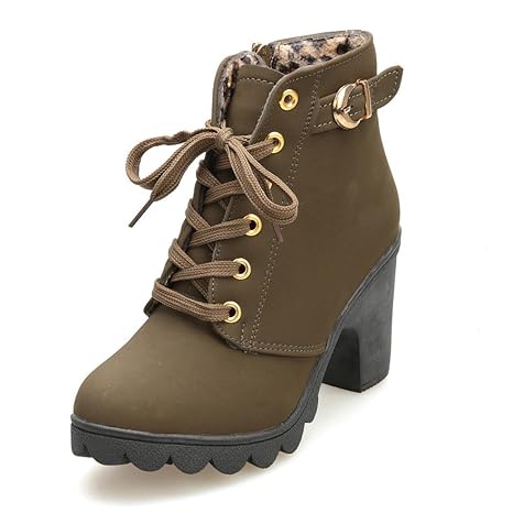 Damen Schuhe DEELIN Damen Fashion Mode Sommer High Heel schnüren Sich Ankle Boots Damen Schnalle Plateauschuhe
