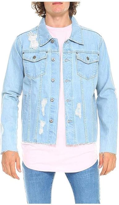 light ripped jean jacket