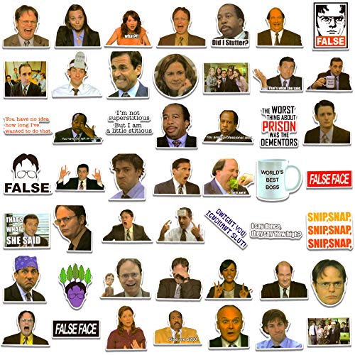 The Office Stickers Pack of 100 Stickers , The Office TV Show Merchandise Stickers for Water Bottle,Laptops, Computers, Flasks, Notebook, Phone Case