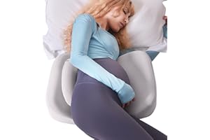 WEIKA Pregnancy Pillow for Sleeping, Memory Foam Maternity Pillow for Pregnant Women, Pregnancy Wedge Pillow for Side Sleeper Support for Back, Belly, HIPS, Portable & Adjustable Travel Pillow (Grey)