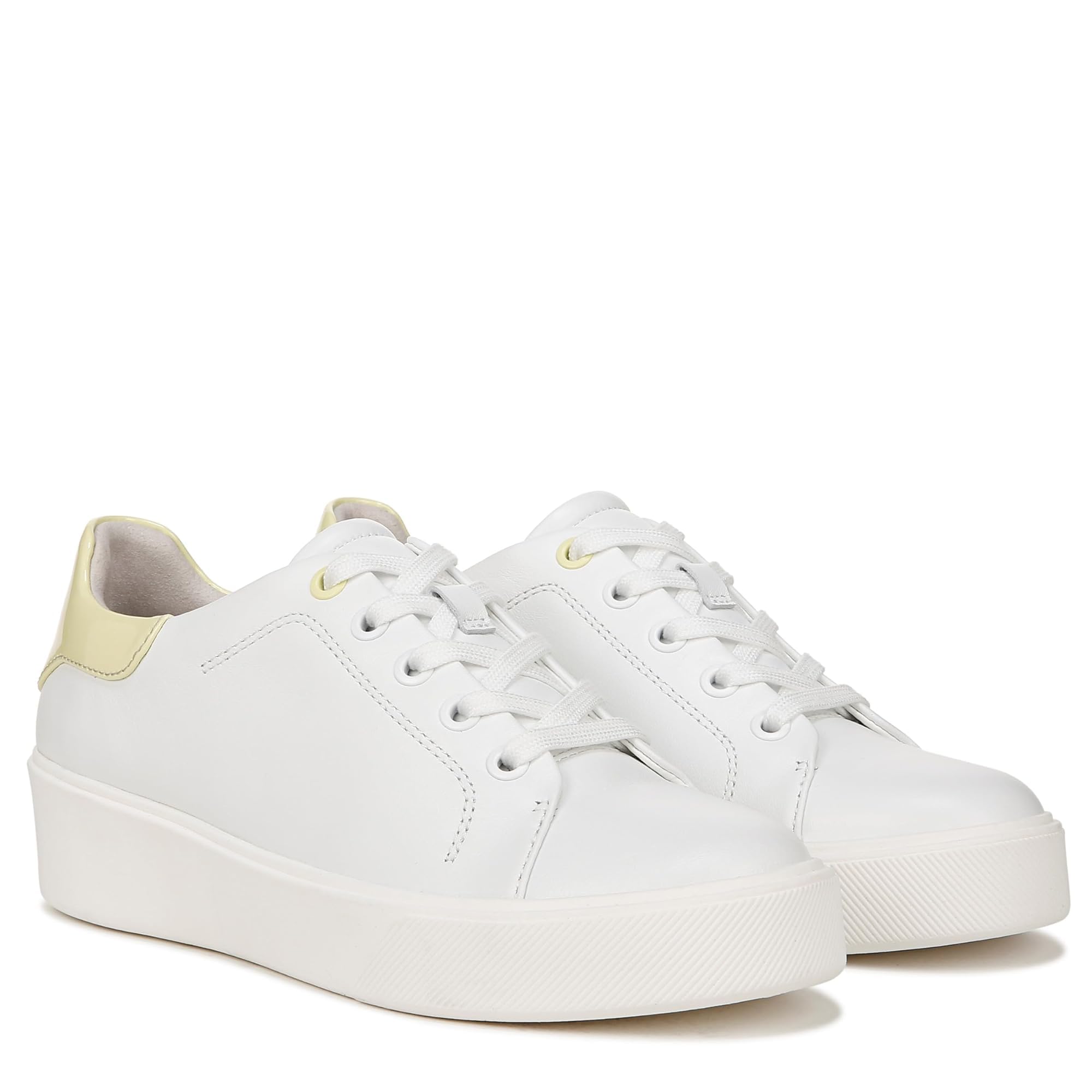 Naturalizer Women’s Morrison 2.0 Oxford, White/Pastel Lime, 10