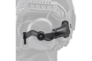 LET ME BE Free-Angle Tactical Headset Rail Mount Compatible with Earmor Headset Adapter On Team Wendy EXFIL/Flux M-Lok/Ops-Core Fast Arc Rail Adapter, Airsoft Helmet Accessory for Earmor M32, M31