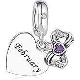 Birthstone Charms 925 Sterling Silver Charms Fit Pandora Charms Bracelet Fit Wife Mother's Day Christmas Birthday Gift