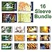 16 RFID Blocking Sleeves in Fun Realistic Designs! (12 Credit Card Holders & 4 Passport Protectors) Ultimate Premium Identity Theft Protection Sleeve Set for Men & Women.