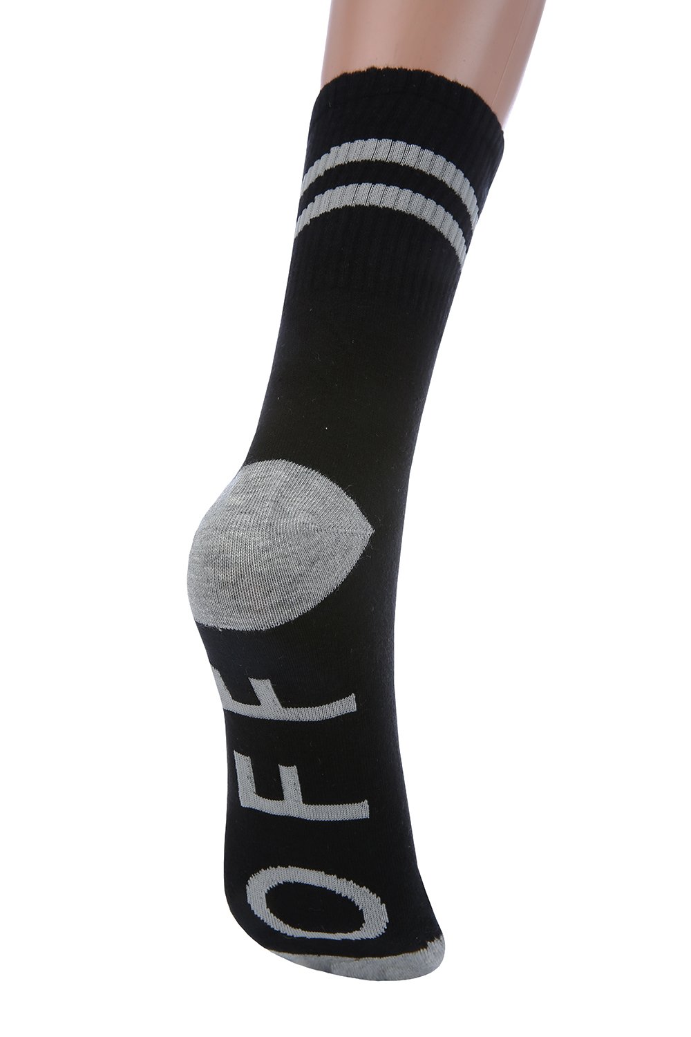 Chuanqi Womens Funny Saying Socks Fuck Off Half Crew Cotton Letter Printed Ribbed Knit Socks