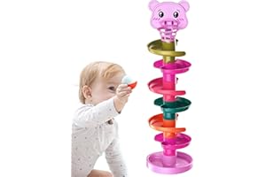 Rolling Ball Track Toy - Stacking Track Ball Drop Toys | Early Education Rolling Slide Tower Throwing Stacking Toy for 1-3 Ye