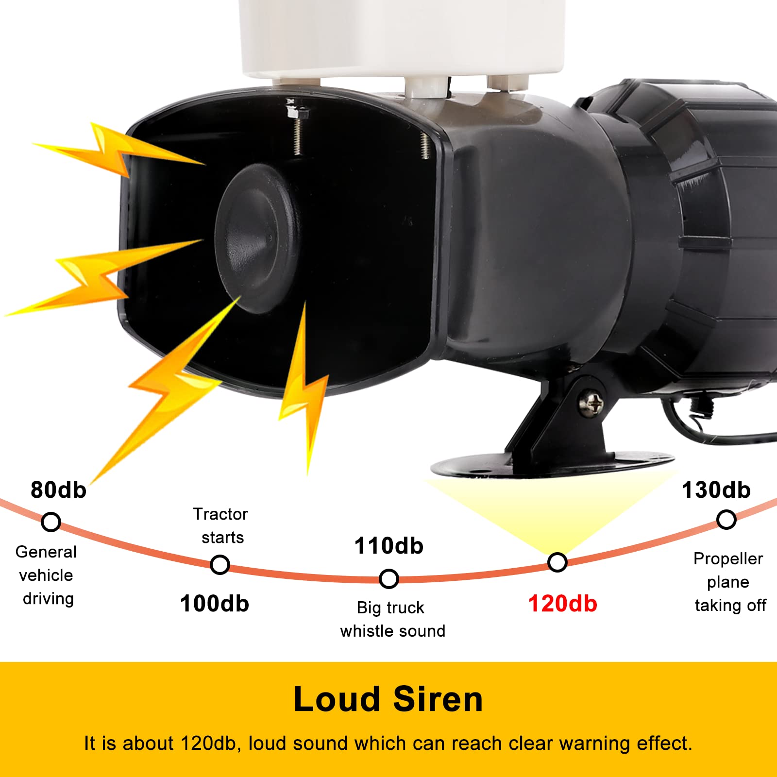 Alarm Siren 110volt Siren Alarm Strobe Light Security Siren Horn Alarm Emergency Warning Flashing Light for Outdoor Home Garage Door Partying Loud 120db Siren Strobe Alarm