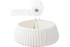 Christmas Tree Necklace - 72 x 58 x 23.5 cm White Faux | Rustic Boho Soft Skirt Home Decoration | Plush Tree Background Cover