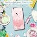 MASCHERI For iPhone 6 Plus / 6S Plus Case, [Zen Series] Scratch Resistant [White Henna Mandala Floral Lace Design] TPU Bumper Clear Back Panel Hybrid Case Cover for Apple iPhone 6 Plus / 6S Plus - Clear