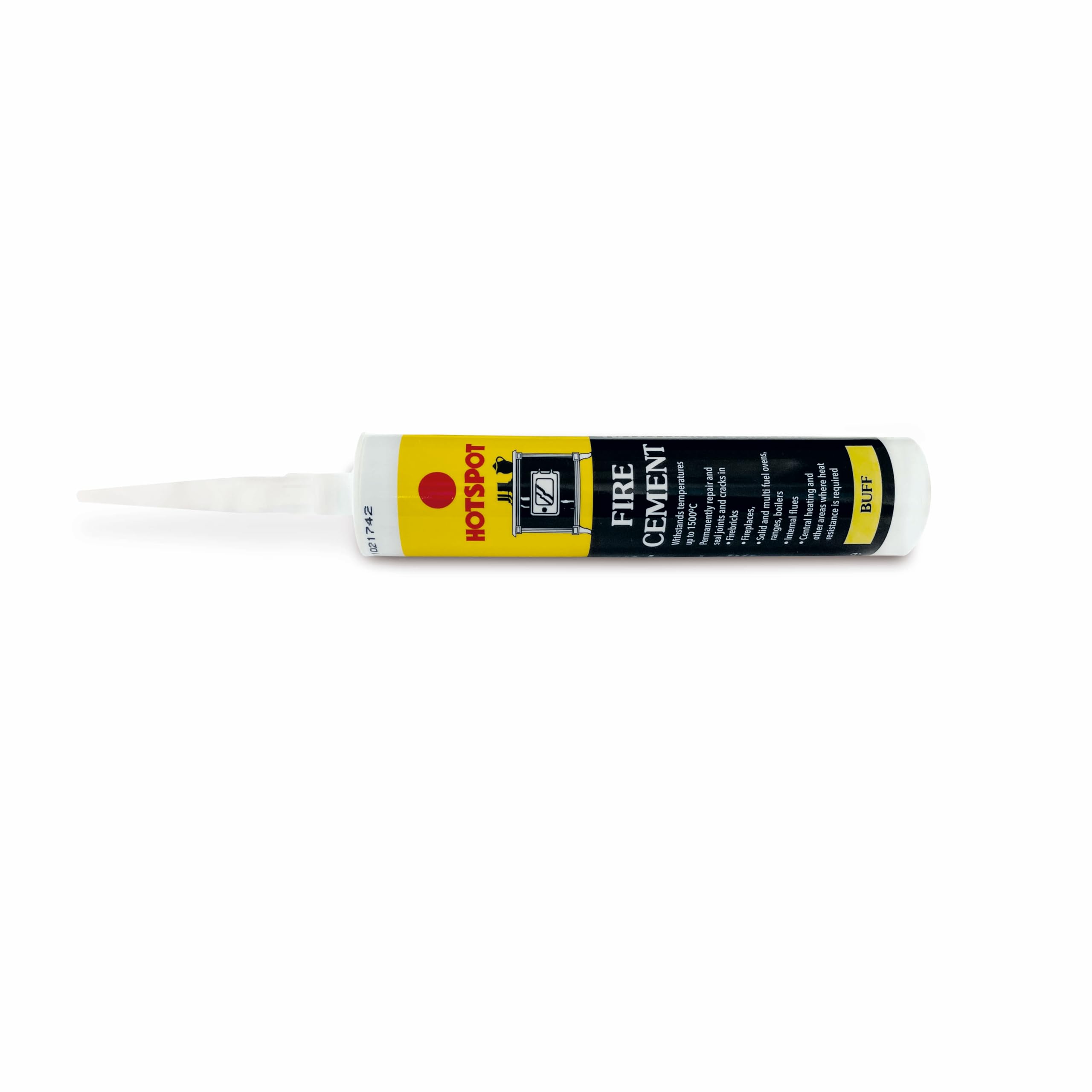 Hotspot Fire Cement 310ml – High-Temperature Resistant Fire Cement for Stoves, Fires, and Chimneys – Available in Black or Buff – Ideal for Sealing and Repairing