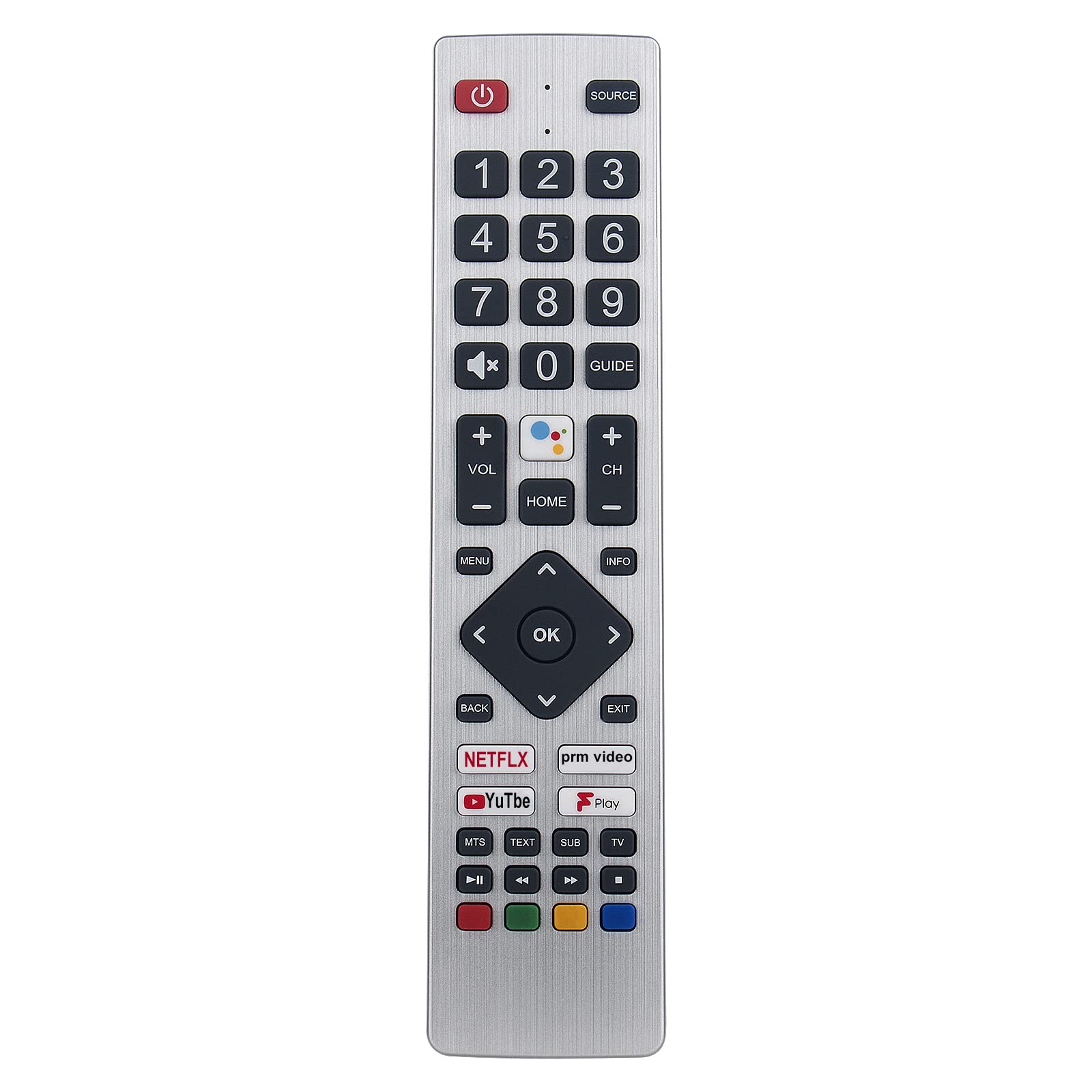 AULCMEET SHWRMC0134 TEFRMC0015 Replacement Voice Remote Control Compatible with Sharp 4T-C55BL3EF2AB 4T-C55BL3KF2AB Bush HA24H4212LEKB Technika 24A23 Polaroid P32RAM1071U P50UAM2351U PA32H4312LEKB