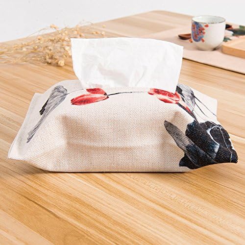 Foldable Tissue Holder with Environmental Digital Printing Cotton Linen Tissue Box Cover Car Livig Room Decoration (10)