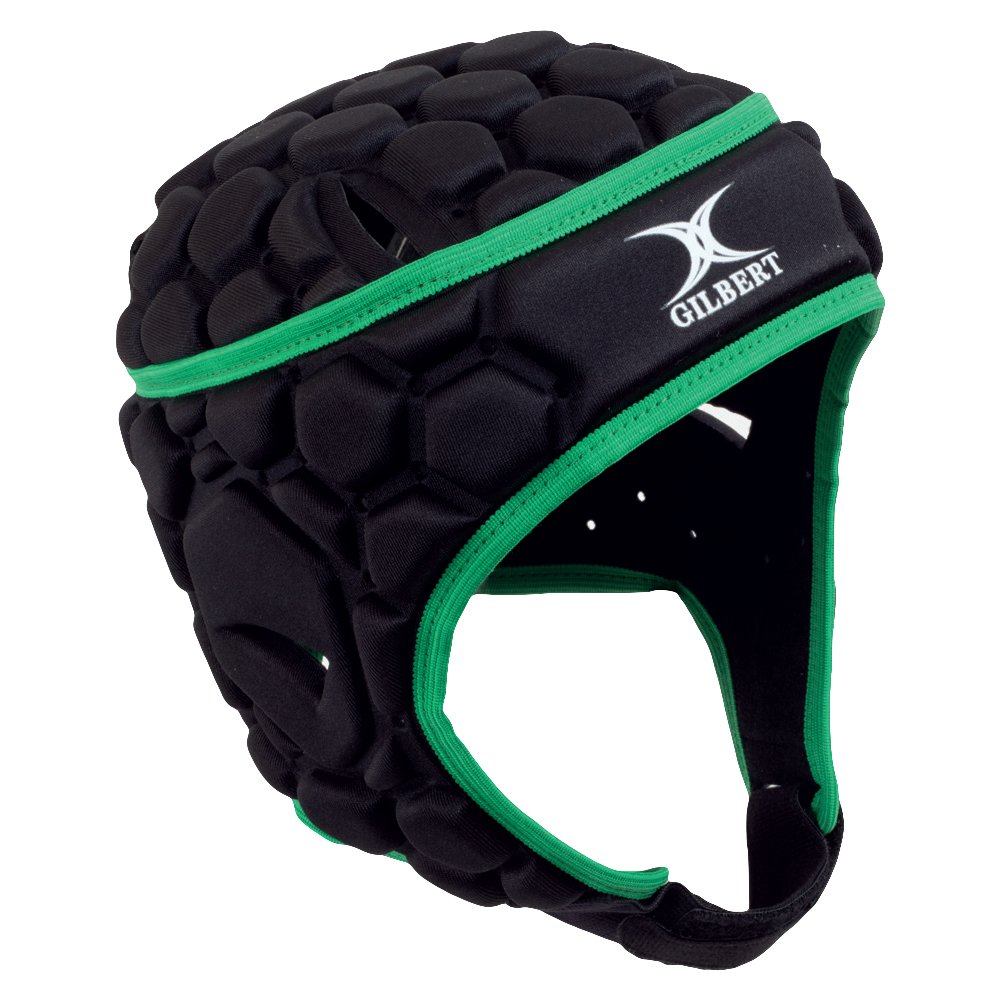 Black/Green Gilbert Falcon 200 Headguard Rugby Other Team Sports