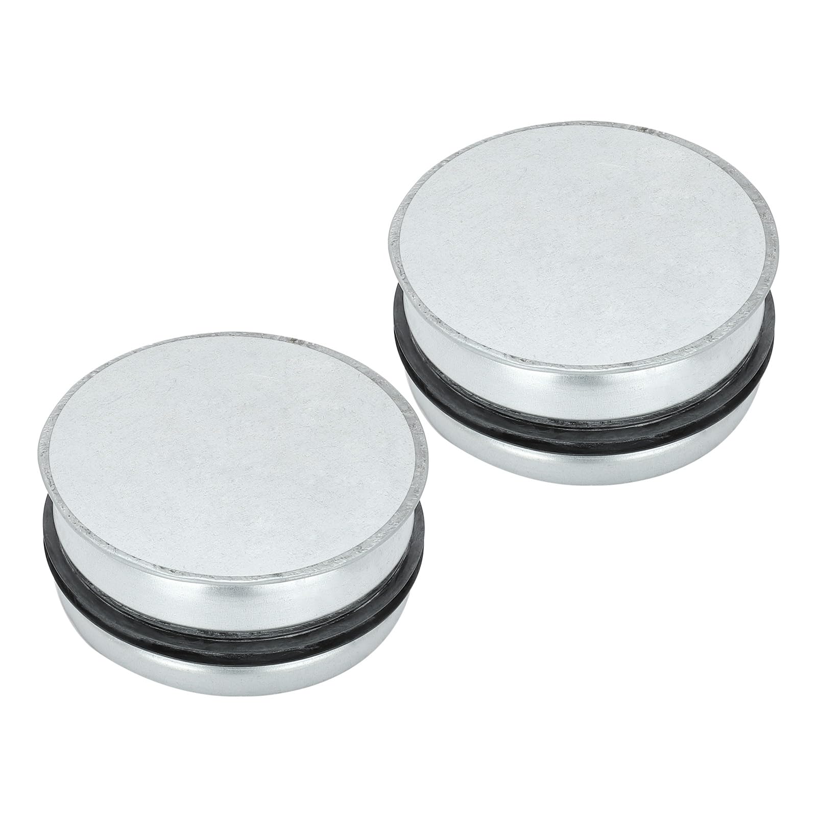 PATIKIL 4 Inch Metal Tee Cap, 2 Pcs Galvanized Steel Duct End Cap Dry Vent Cover Ducting Sealing Tee Plug with Rubber Gasket for HVAC Systems Indoor and Outdoor Use