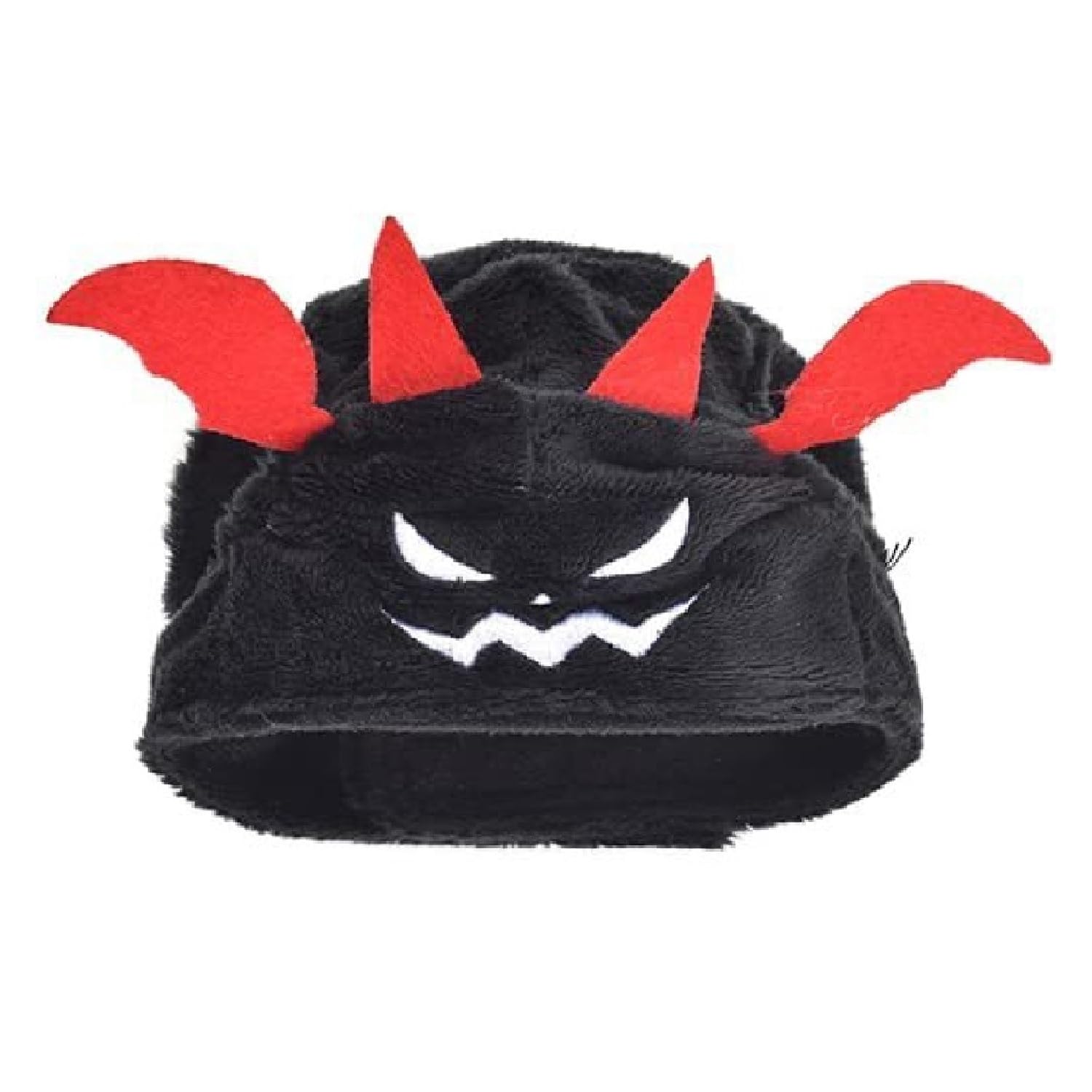 AOVNA Pet Bat Hat with Wings Halloween Pet Dress up Hat Pet Head Warmer Bat Wings Ear Jumper Hat for Halloween Costume Dress up Photo Posing Props (Black)