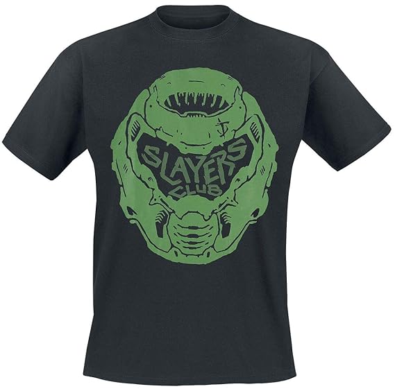Buy Doom T Shirt Eternal Slayers Club Logo Official Gamer Mens Buy Doom T Shirt Eternal Slayers Club Logo Official Gamer Mens
