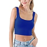 NIKIBIKI Women Seamless Chevron Ribbed Crop Top, Made in U.S.A, One Size