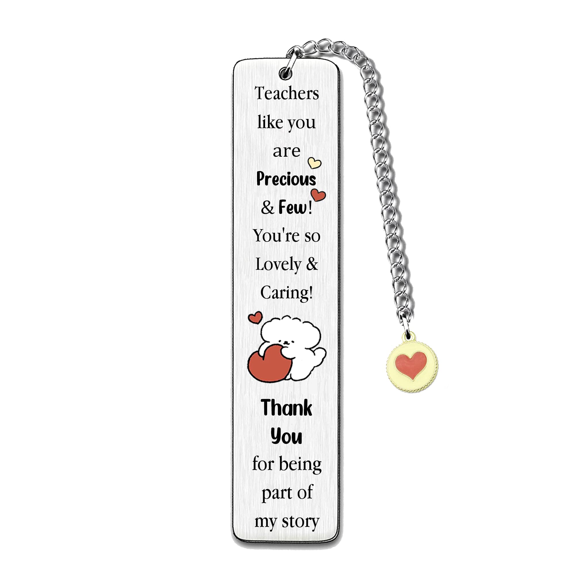 Teacher Bookmark Appreciation Teachers Day Gifts Graduation Thank You Tutor Bookmarkers Personalised Retirement Christmas Keepsakes Cute Heart for Women Men Teachers Like You are Precious and Few