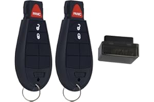 ADAURIS 2PCS Key fob Keyless Entry Remote Key kit Key Fob Replacement Fits for Dodge Chrysler Town and Country / Caravan/ Routan, RAM 1500 2500 3500 3bottons Key kit（FCC ID：M3N5WY783X IYZ-C01C）