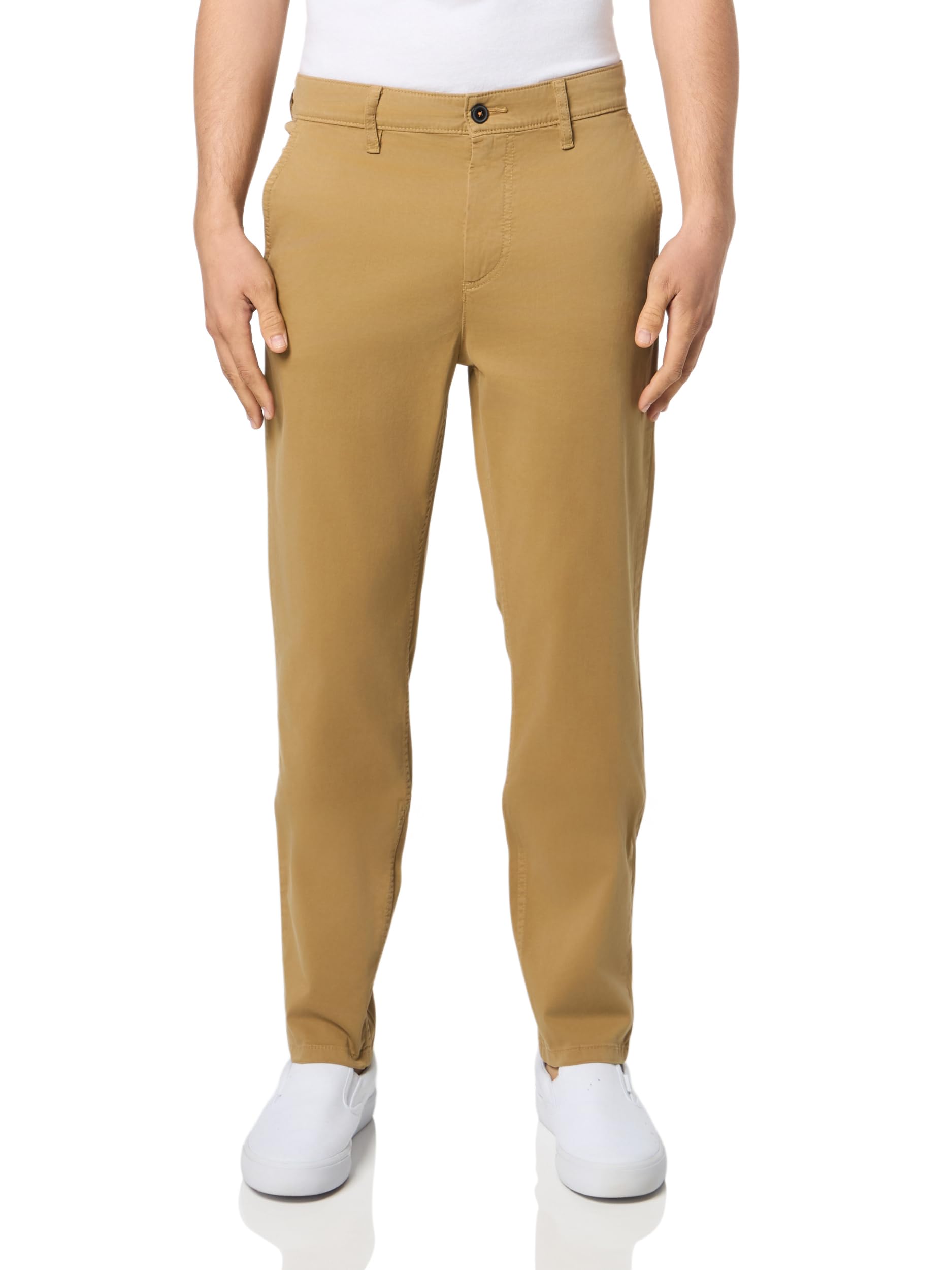 BOSS, Techno Twill Tapered Chino Trousers, Cappuccino, 3832