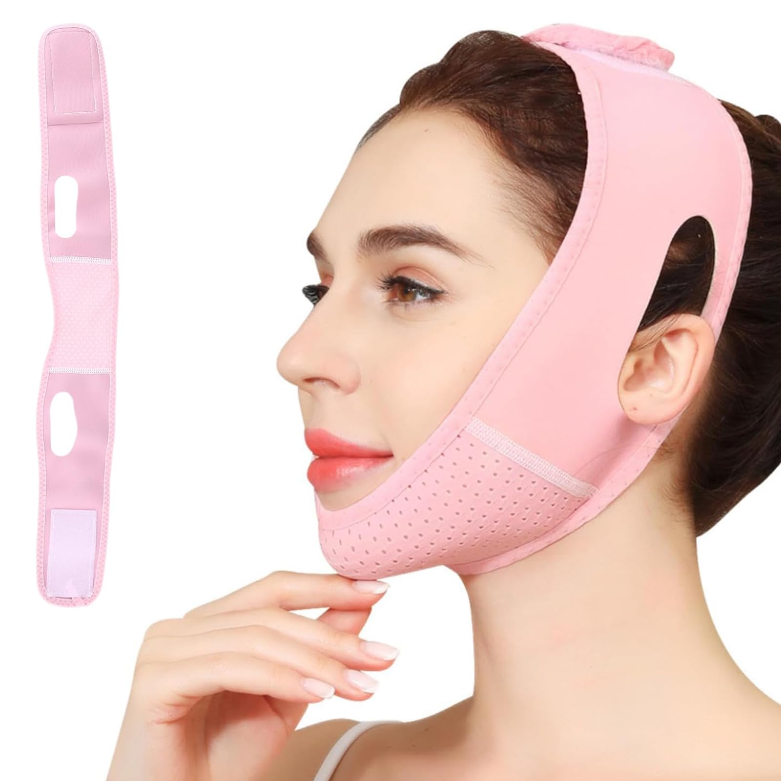 Double Chin Lift Mask, Chin Strap Double Chin Reducer V Line Face Lifting Chin Mask Reusable V Line Face Lifting Chin Strap For Women Men