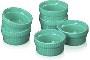 Tiny Ramekins 1.5 oz Oven Safe, Vidalenta Mini Dipping Sauce Cups, Small Souffle Dish Round Condiment Cups Dip Bowls for char