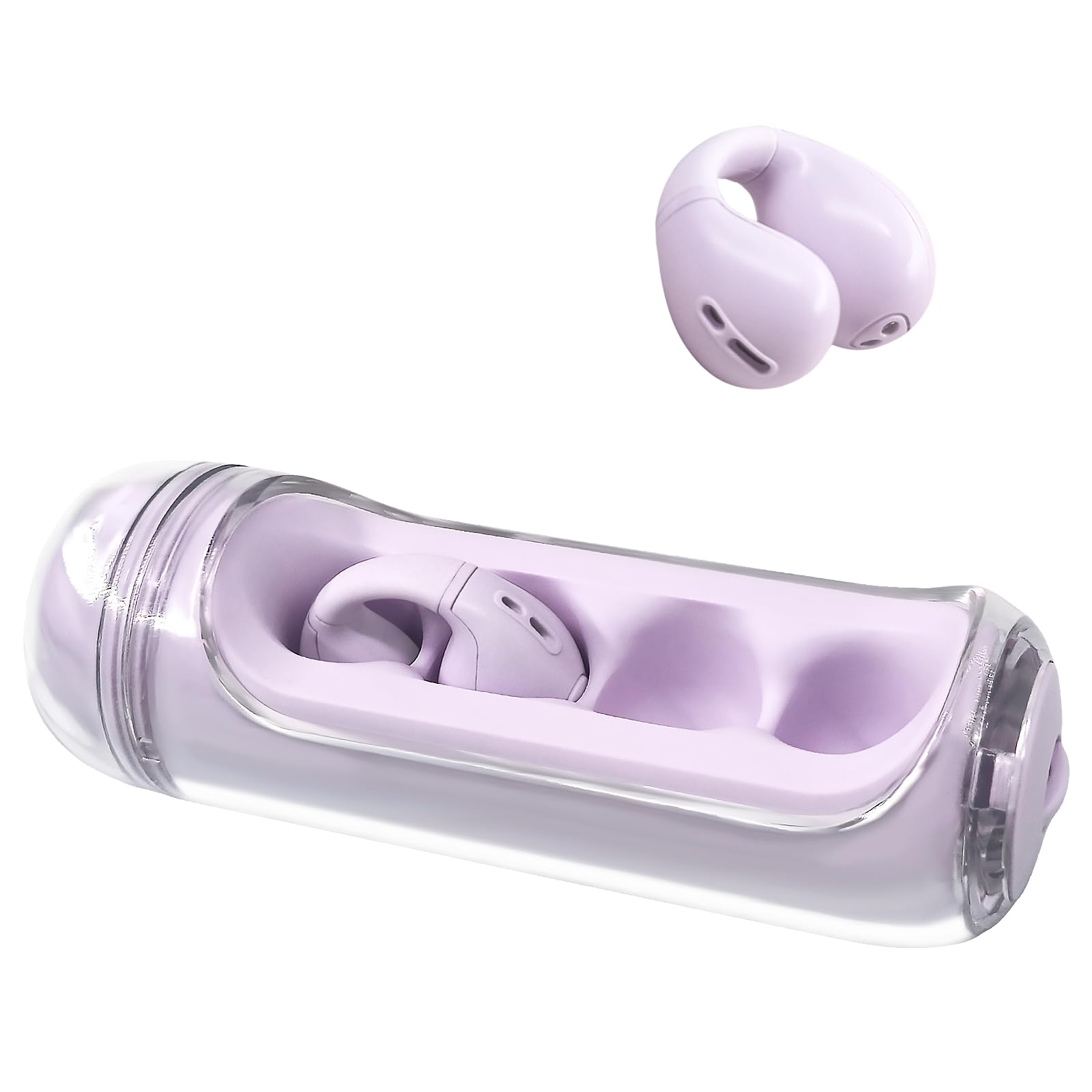 Photo 1 of Ituoray Open Ear Earbuds, Bluetooth 5.4 Wireless Headphones, IPX4 Waterproof, Lightweight 70g, Secure Fit for Running, Workout, Gym, Sports (Purple)