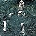 Yosager Skeleton Stakes Realistic Skull and Arms Legs Halloween Yard Stakes, Indoor Outdoor Graveyard Lawn Decorations, Set of 5 Life Size