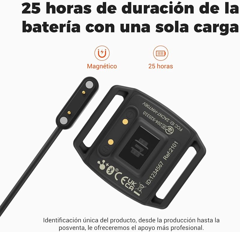 HW706 Pulsómetros Banda Frecuencia Cardiaca Brazo Bluetooth Ant+, Impermeable IP67 para Wahoo, Strava, Polar Beat, DDP Yoga, adidas Run, Rouvy, Pulsoid