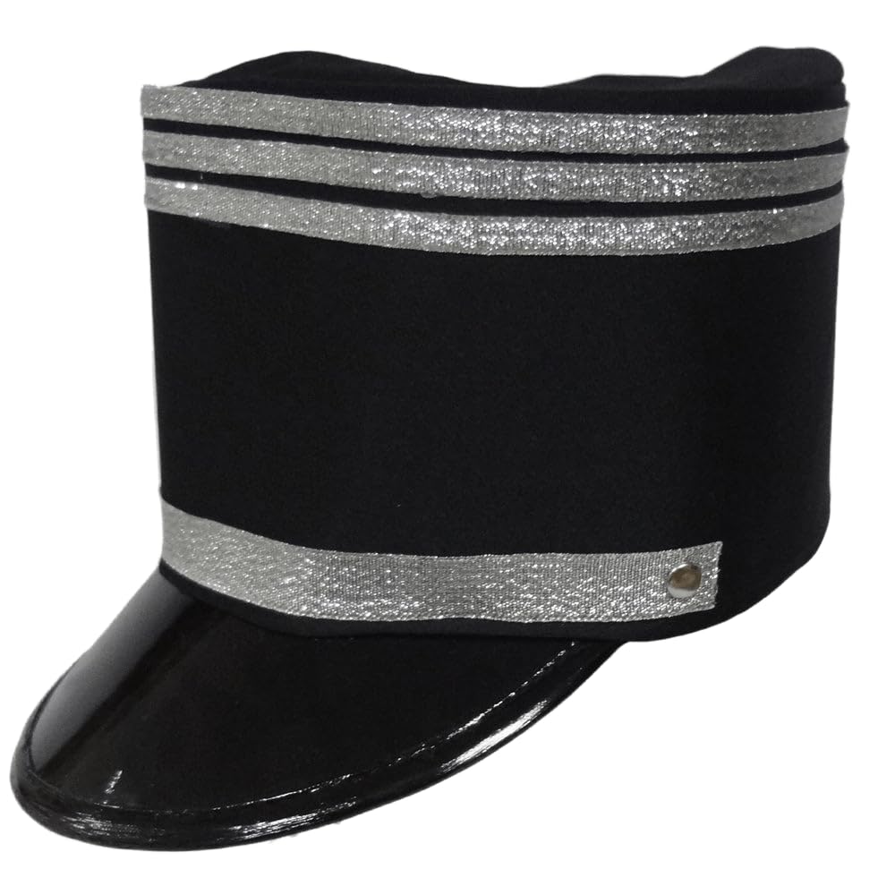 Dress Up America Black Marching Band Hat - Beautiful Band Hat For Role Play