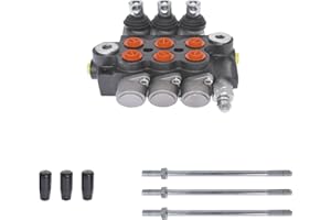 TINVHY 3 Spool Hydraulic Control Valve Double Acting Control Monoblock Valve for Tractor Loader, 13GPM 3600 PSI SAE Ports