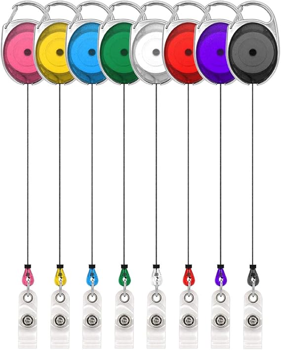 Red YoYo Retractable Reel Holder by Lanyards Tomorrow Extending extendable Ski ID